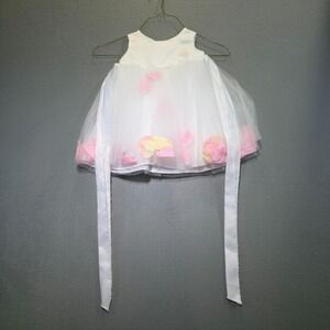 Kid's Dream‎ Baby Girls White Dress with Roses for Weddings Size small